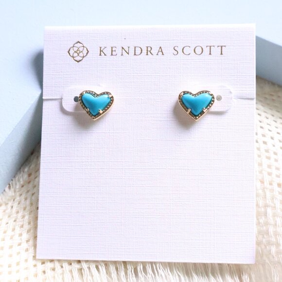 Kendra Scott Ari Heart Stud Earrings - Picture 1 of 2